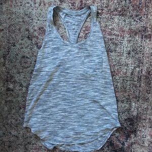 Lululemon gray and black racerback tank, size 6